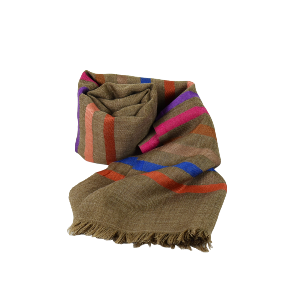Écharpe Homme Pohar Liseré Soie Multicolore