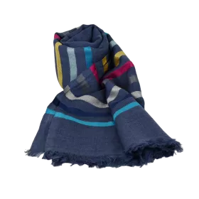 Écharpe Homme Pohar Liseré Soie Multicolore