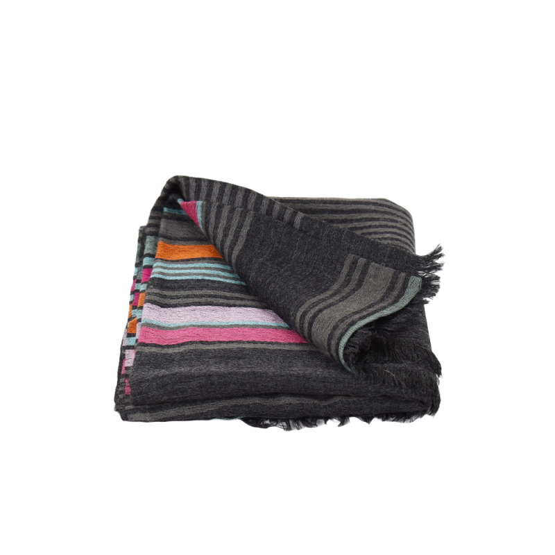 Écharpe Warur Fine Laine Rayures Multicolores