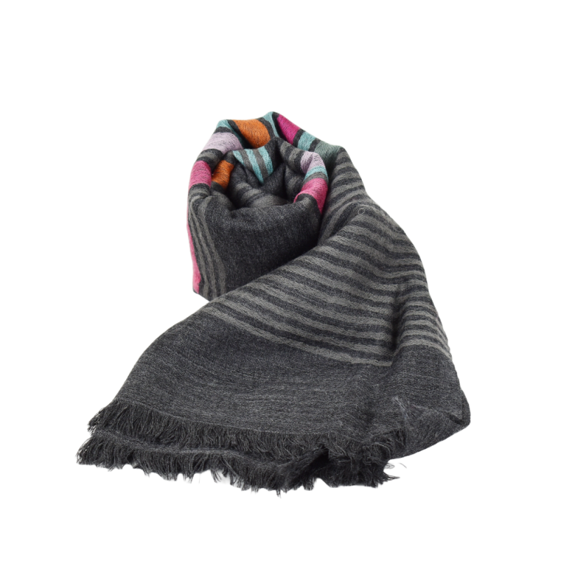 Écharpe Warur Fine Laine Rayures Multicolores