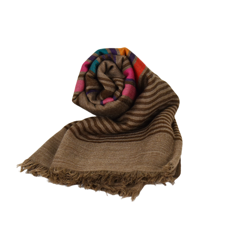 Écharpe Warur Fine Laine Rayures Multicolores