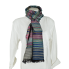 Écharpe Pusai Laine Fine à Rayures Multicolores