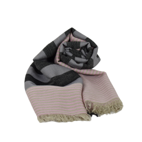 Echarpe laine Belgaon avec Rayures