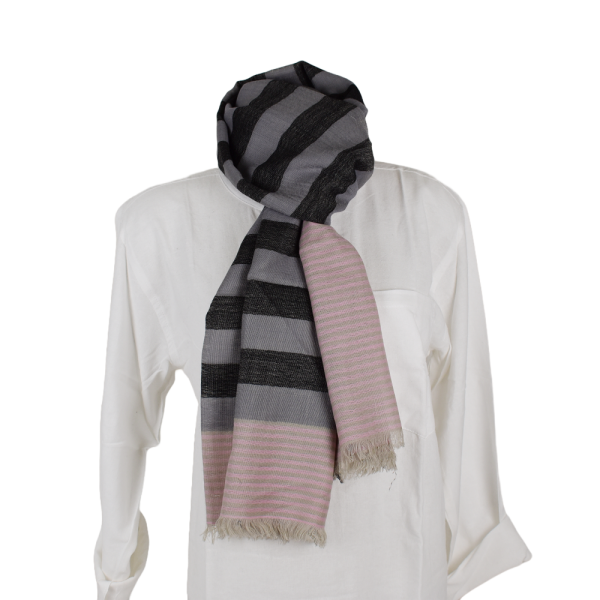 Echarpe laine Belgaon avec Rayures