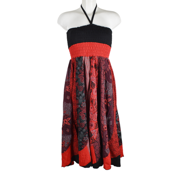 Jupe Imprimée Rouge Kadipur Coton Jersey