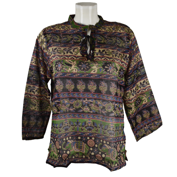 Chemisier en Voile de Coton Indien