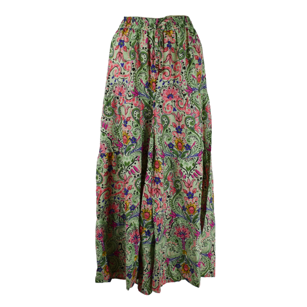 Pantalon Large Imprimé Kumchal Vert