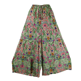 Pantalon Large Imprimé Kumchal Vert