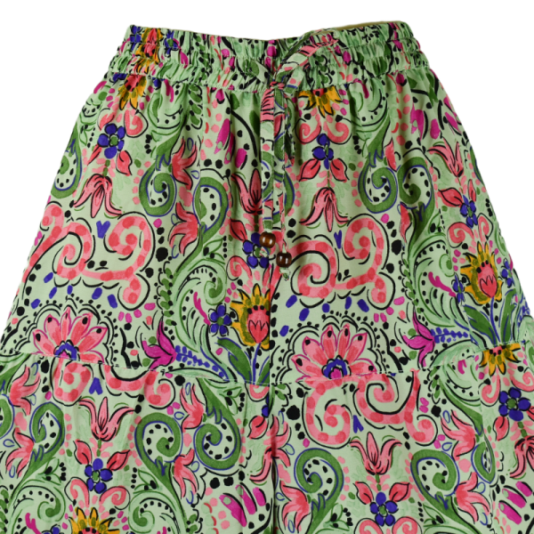 Pantalon Large Imprimé Kumchal Vert