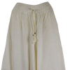 Pantalon Large Coton Slub Écru