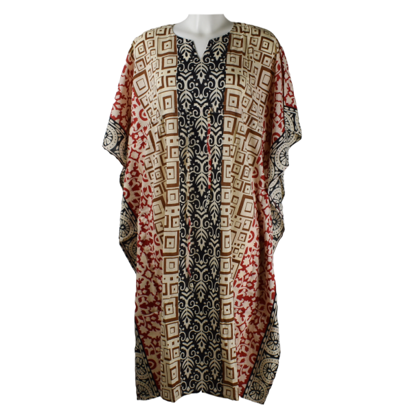 Caftan Long Coton Indien Imprimé Ethnique