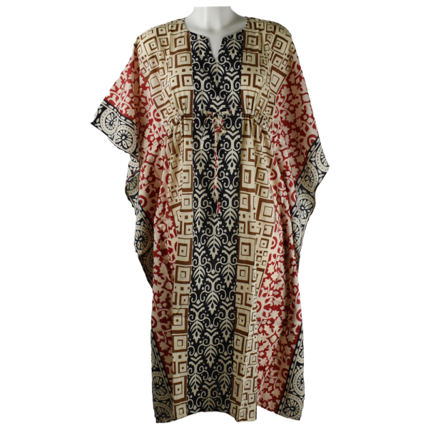 Caftan Long Coton Indien Imprimé Ethnique