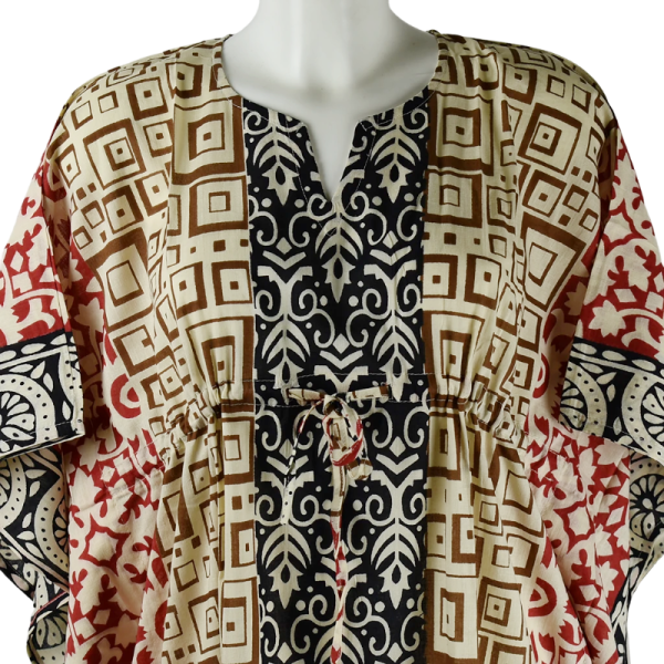 Caftan Long Coton Indien Imprimé Ethnique