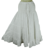 Jupe Longue Coton Uni Blanc Dokal