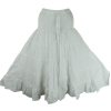 Jupe Longue Coton Uni Blanc Dokal