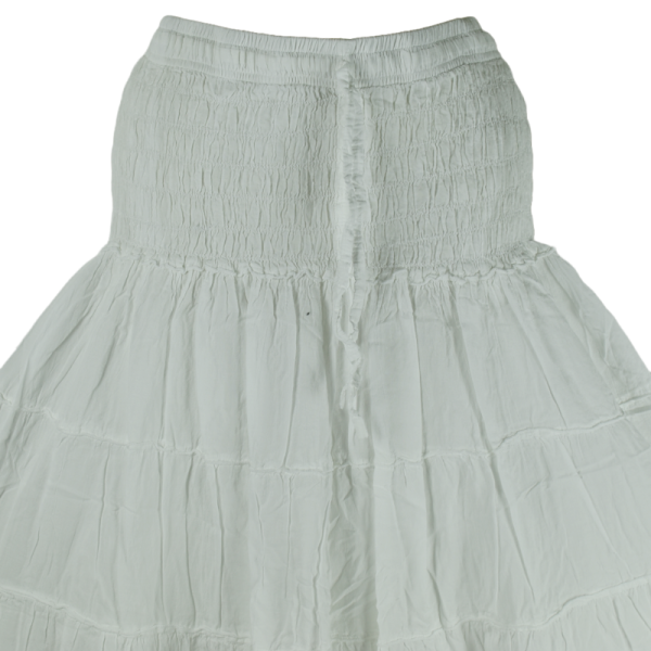 Jupe Longue Coton Uni Blanc Dokal