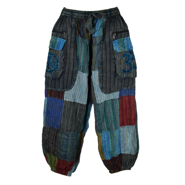 Pantalon Patchwork Kodokal Ton Bleu