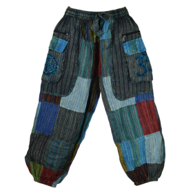 Pantalon Patchwork Kodokal Ton Bleu