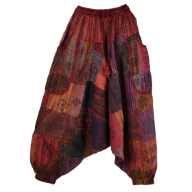 Sarouel Gufa Patch Délavé Bordeaux