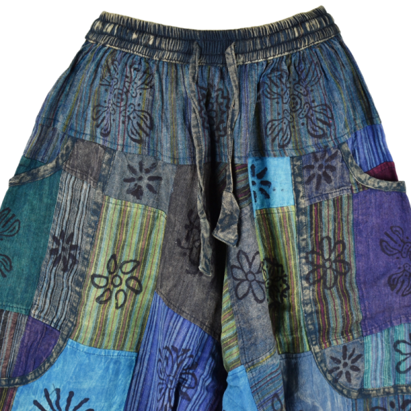 Sarouel Gufa Patch Délavé Bleu