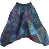 Sarouel Gufa Patch Délavé Bleu Pétrole - Coton Léger Artisanal -