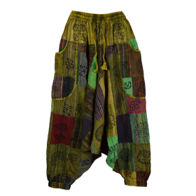 Sarouel Gufa Patch Délavé Vert