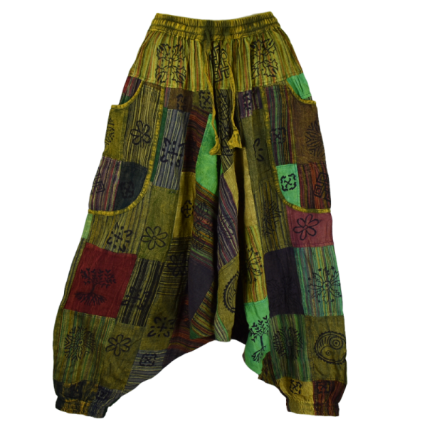 Sarouel Gufa Patch Délavé Vert