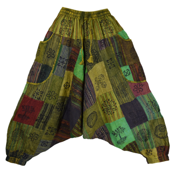 Sarouel Gufa Patch Délavé Vert