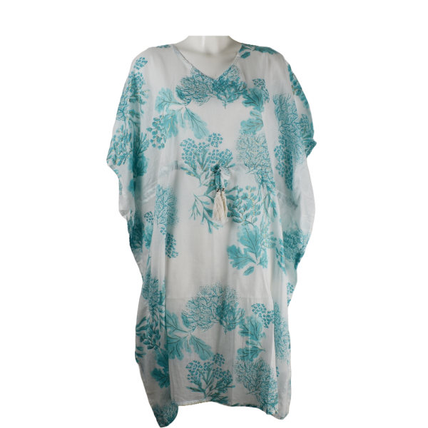 Caftan Mi-Long Dokal en Voile de Coton