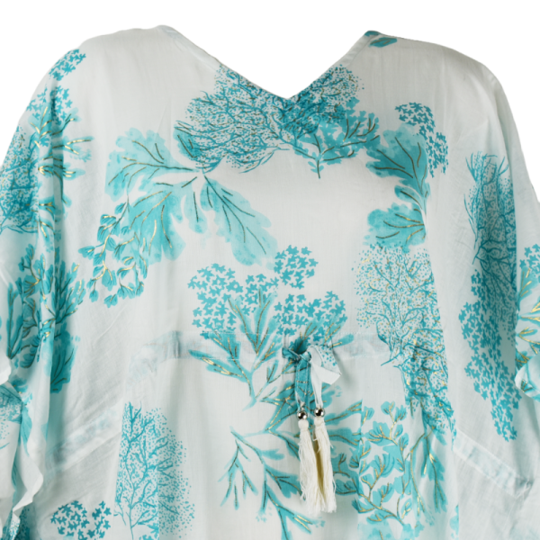 Caftan Mi-Long Dokal en Voile de Coton