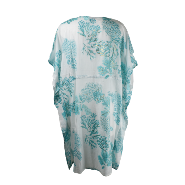 Caftan Mi-Long Dokal en Voile de Coton