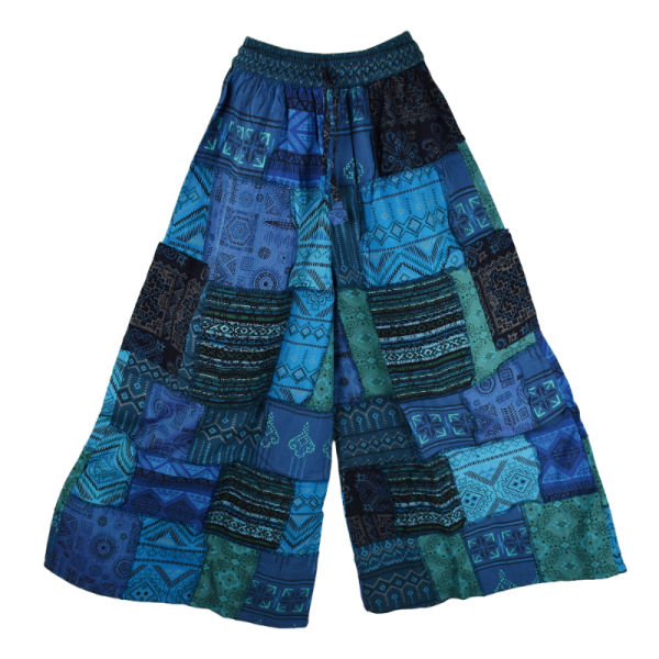 Pantalon Patch Bleu Tawada Coupe Large