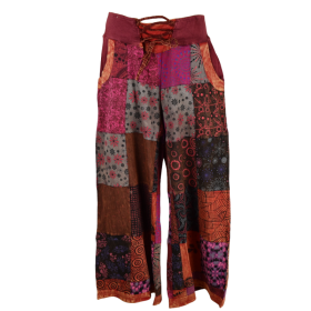 Pantalon Large Patchwork Maille jersey Sona