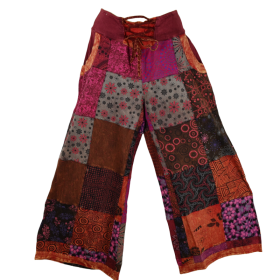 Pantalon Large Patchwork Maille jersey Sona