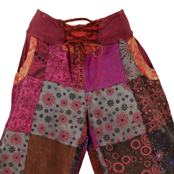 Pantalon Large Patchwork Maille jersey Sona