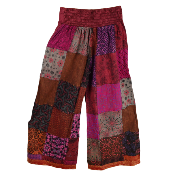 Pantalon Large Patchwork Maille jersey Sona
