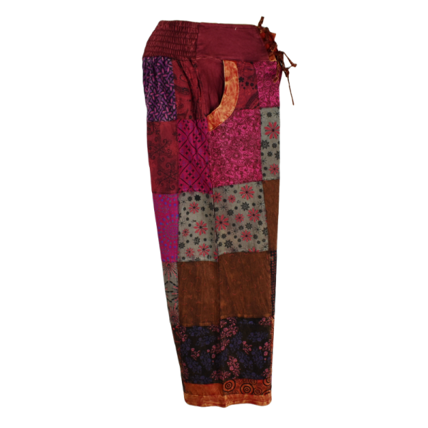 Pantalon Large Patchwork Maille jersey Sona