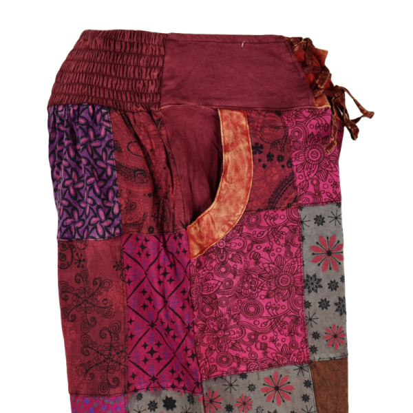Pantalon Large Patchwork Maille jersey Sona