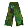 Pantalon Large Patchwork Vert jersey Sona