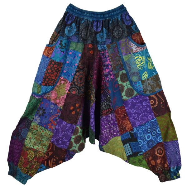 Sarouel Bhanja Patchwork Jersey Bleu