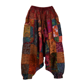 Sarouel Bhanja Patchwork Jersey Bordeaux