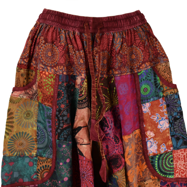 Sarouel Bhanja Patchwork Jersey Bordeaux