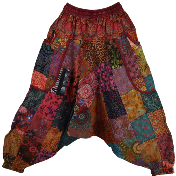 Sarouel Bhanja Patchwork Jersey Bordeaux