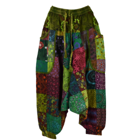 Sarouel Bhanja Patchwork Jersey Vert