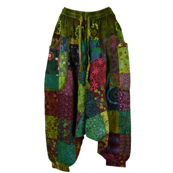 Sarouel Bhanja Patchwork Jersey Vert