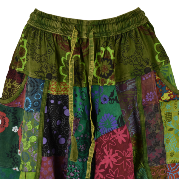 Sarouel Bhanja Patchwork Jersey Vert