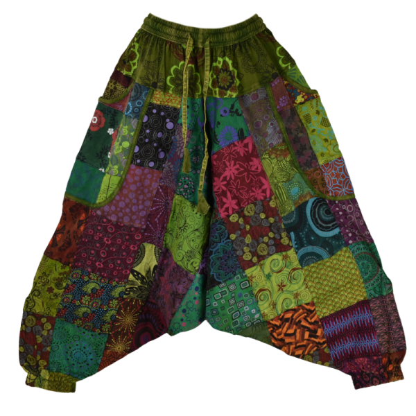Sarouel Bhanja Patchwork Jersey Vert