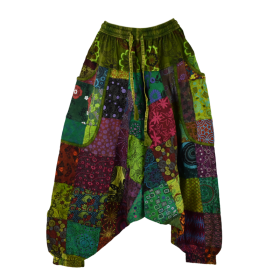 Sarouel Bhanja Patchwork Jersey Vert