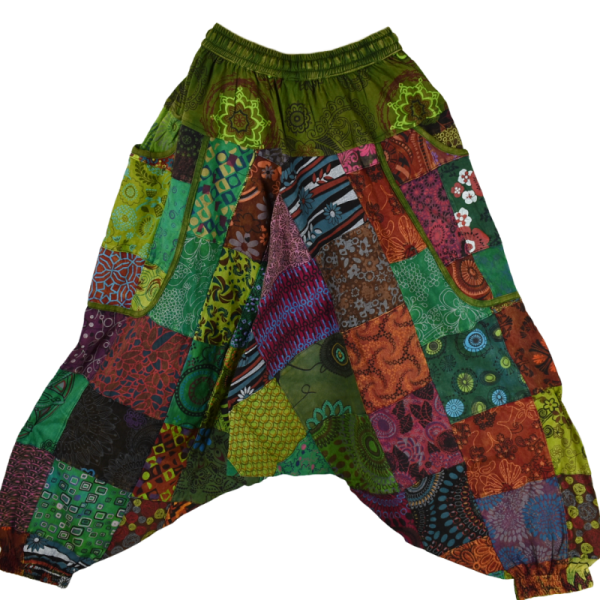 Sarouel Bhanja Patchwork Jersey Vert
