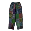 Pantalon Coton Épais Patchwork « Puranta » Ton Bleu